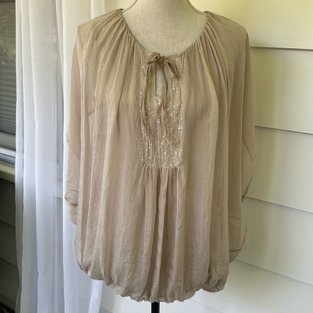 Silk billowy blouse, EUC, medium